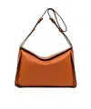 Gianni Chiarini Penelope Shoulder Bag In Double Grain Maxi Leather In Brown
