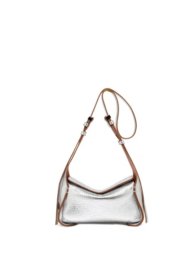 Gianni Chiarini Penelope Shoulder Bag In Double Grain Leather Maxi