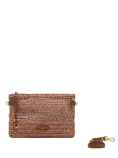 Gianni Chiarini 우븐 디자인 스트로 숄더 백 In Pink