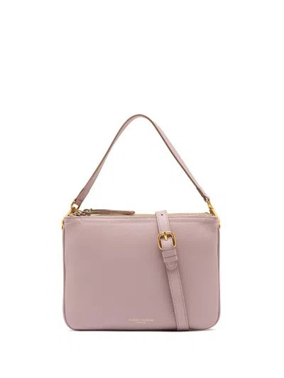 Gianni Chiarini Pink Frida Shoulder Bag In Matte Leather