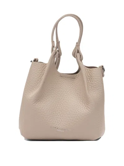 Gianni Chiarini Pink Leather Handbag In Neutral
