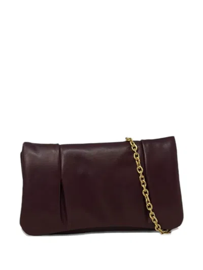 Gianni Chiarini Pleated Glenda Shoulder Bag In Red
