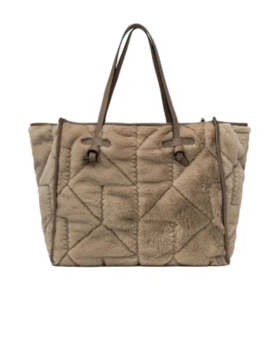 Gianni Chiarini Quilted Handbag In Brown