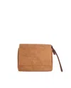 Gianni Chiarini Rectangular Suede Leather Shoulder Bag In Brown