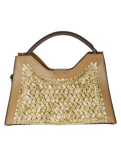 Gianni Chiarini Refined Leather Bag In Neutral