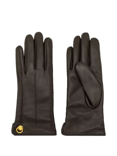 Gianni Chiarini Ring-embellished Gloves In Black
