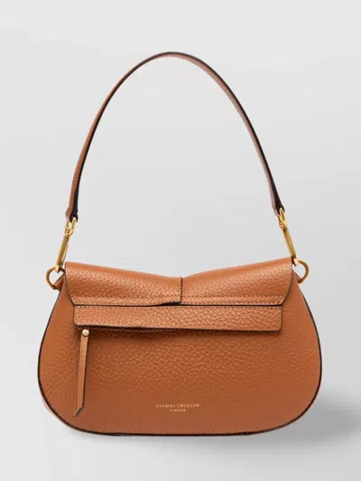 Gianni Chiarini Round Helena Shoulder Bag In Silver