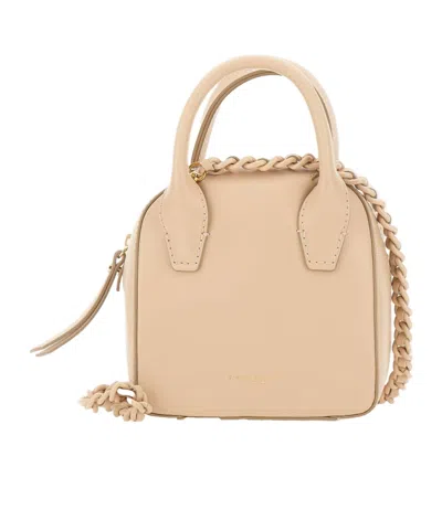 Gianni Chiarini Sabrina Chained Handbag In Nude