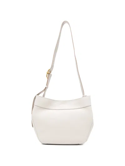 Gianni Chiarini Selena Grained-leather Shoulder Bag In White