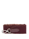 Gianni Chiarini Shearling-trimmed Shoulder Bag Strap