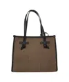 Gianni Chiarini Shopper With Leather Details In Gray