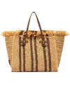 GIANNI CHIARINI SHOPPING BAG IS MADE OF STRAW-EFFECT MATERIAL