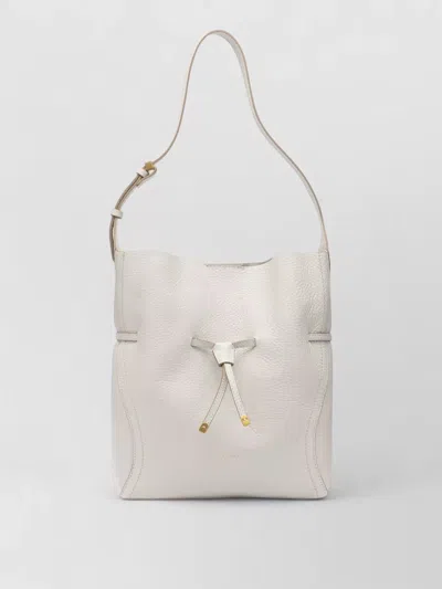 Gianni Chiarini Shoulder Bag Adjustable Strap Detachable Pouch Hardware In White