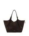 Gianni Chiarini Dua Suede Tote Bag In Brown