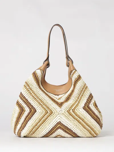 Gianni Chiarini Woven Shoulder Bag In Brown