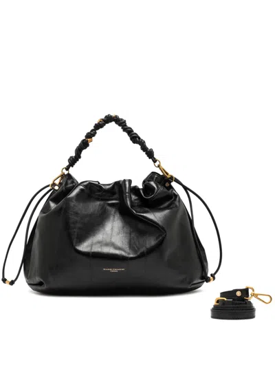 Gianni Chiarini Morgana Bucket Bag Top Handle Strap In Black