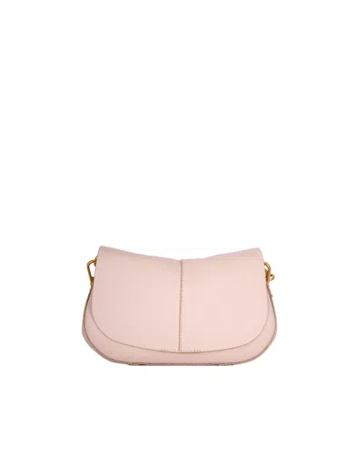 Gianni Chiarini Helena Round Bs Grained Leather Bag In Pink