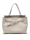 Gianni Chiarini Buckle-detail Leather Tote Bag In Neutral