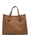 Gianni Chiarini Textured Pebbled Shoulder Bag With Handles And Strap