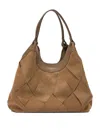Gianni Chiarini Quilted Suede Shoulder Bags With Top Handles In Brown