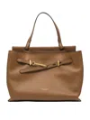 Gianni Chiarini Shoulder Bags With Adjustable Strap And Belt Detail In Brown