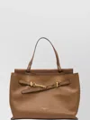 Gianni Chiarini Shoulder Bags With Adjustable Strap And Belt Detail In Brown