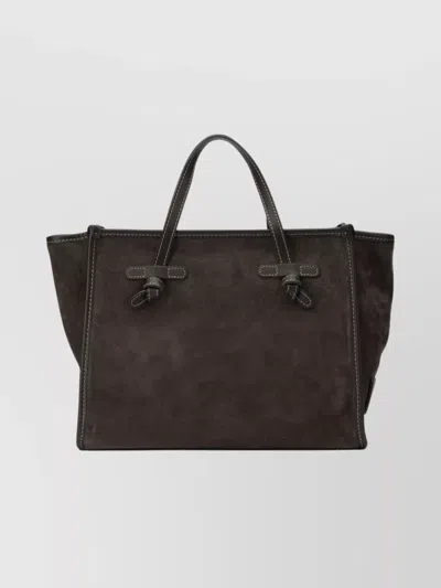Gianni Chiarini Shoulder Bags With Suede Finish And Top Handles In Gray