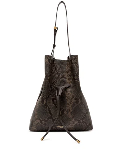 Gianni Chiarini Sienna Snake-effect Shoulder Bag In Brown