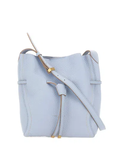 Gianni Chiarini Sienna Contrast-stitching Adjustable Shoulder Bag In Blue