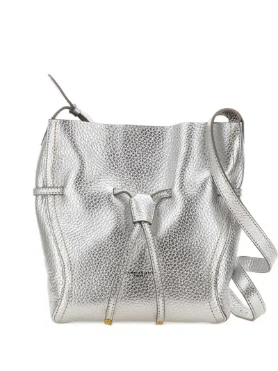 Gianni Chiarini Sienna Leather Shoulder Bag In Silver