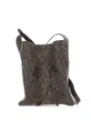 Gianni Chiarini Sienna Python-print Leather Shoulder Bag In Brown