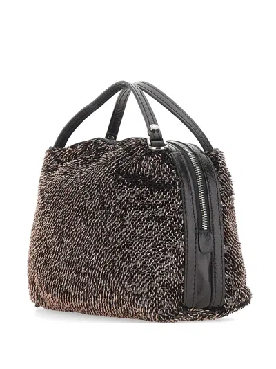 Gianni Chiarini Small Alifa Sequin-embellished Tote Bag In Brown