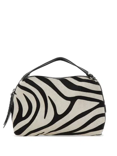 Gianni Chiarini Small Alifa Zebra-print Tote Bag In Multi