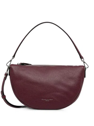 Gianni Chiarini Small Cleo Grained-leather Shoulder Bag In Burgundy