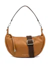 Gianni Chiarini Small Crescent Buckle Shoulder Bag In Brown