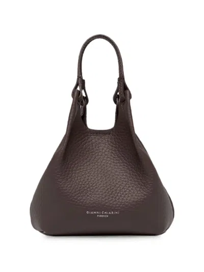Gianni Chiarini Small Dua Grained-leather Tote Bag In Brown