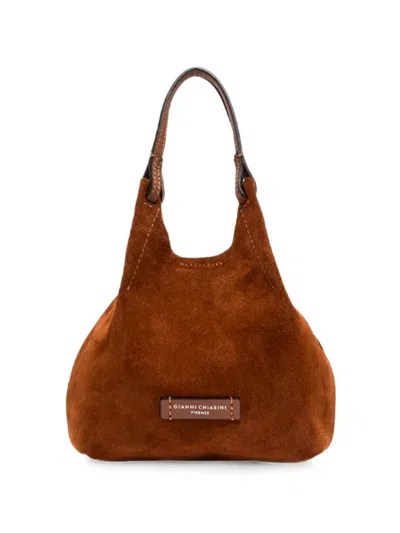 Gianni Chiarini Small Dua Shoulder Bag In Brown