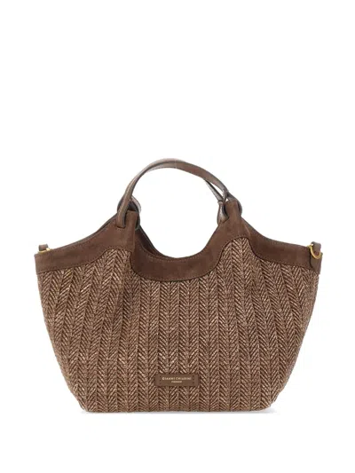 Gianni Chiarini Small Dua Woven Tote Bag In Brown