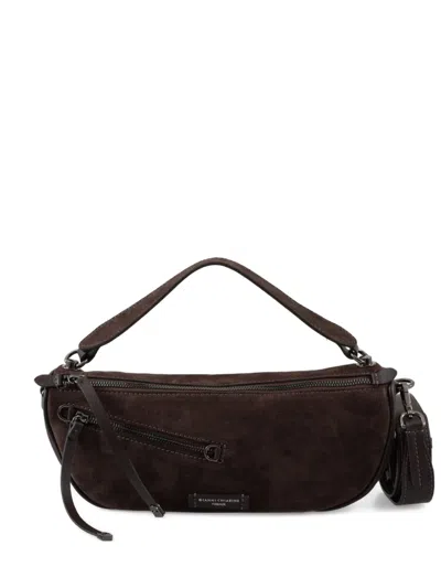Gianni Chiarini Kleine Tote Bag Mit Logo-patch In Brown