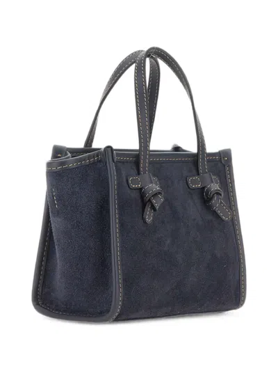 Gianni Chiarini Small Miss Marcella Suede Tote Bag In Blue