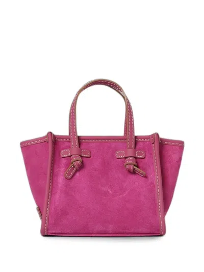 Gianni Chiarini Small Miss Marcella Suede Tote Bag In Pink