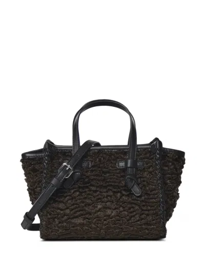 Gianni Chiarini Small Miss Marcella Textured-finish Knotted Tote Bag In Brown