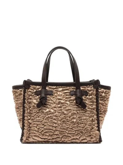 Gianni Chiarini Small Miss Marcella Textured-finish Tote Bag In Pink