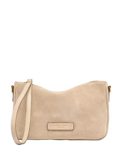 Gianni Chiarini Small Nora Logo-plaque Suede Clutch Bag In Pattern