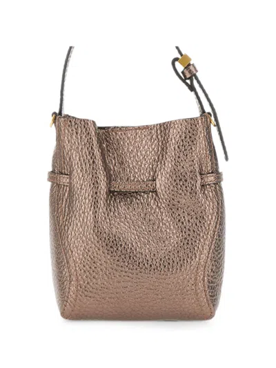 Gianni Chiarini Small Sienna Hammered Leather Tote Bag In Brown