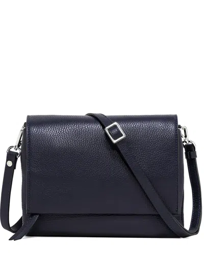 Gianni Chiarini Small Three Pebbled Leather Shoulder Bag In Blue