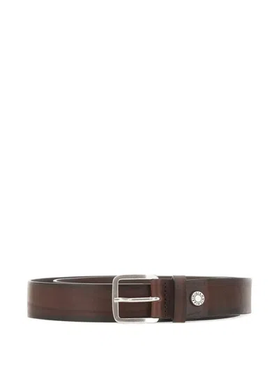 Gianni Chiarini Smooth Buckle Leather Belt In Brown