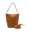 Gianni Chiarini Snap Bucket Bag In Brown