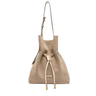 Gianni Chiarini Soft Suede Handbag With Zippered Pouch - Women's Mini Bag In Brown