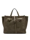 Gianni Chiarini Structured Shopper Bag With Buckle Strap Detail In Brown